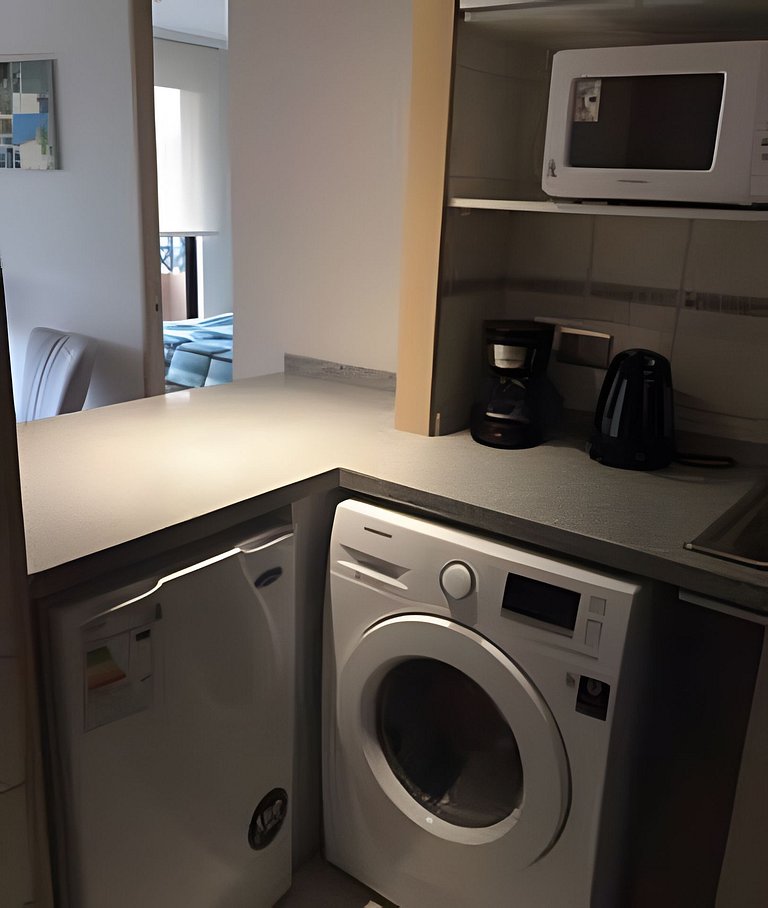 1 BR Suite Doble, Barrio Tranquilo en Providencia