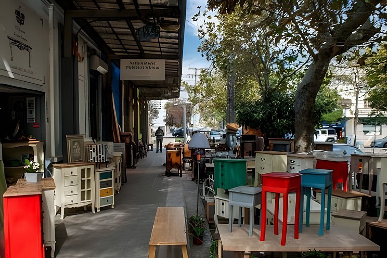1 BR Suite Doble, Barrio Tranquilo en Providencia