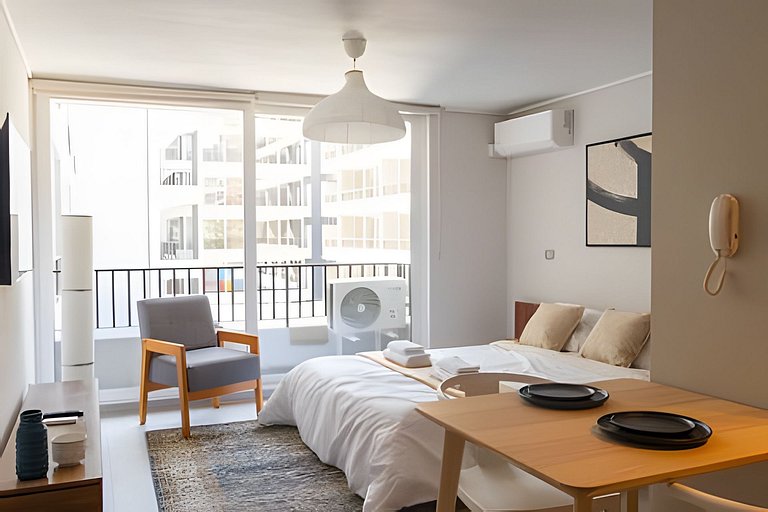 1BR Doble, Confort y Conectividad, Santa Lucia