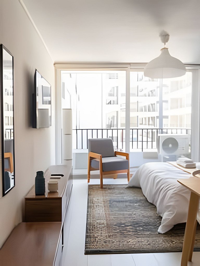 1BR Doble, Confort y Conectividad, Santa Lucia