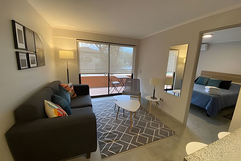 1BR Barrio Tranquilo + Full Equipo, Metro Salvador