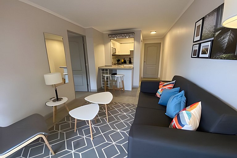 1BR Barrio Tranquilo + Full Equipo, Metro Salvador