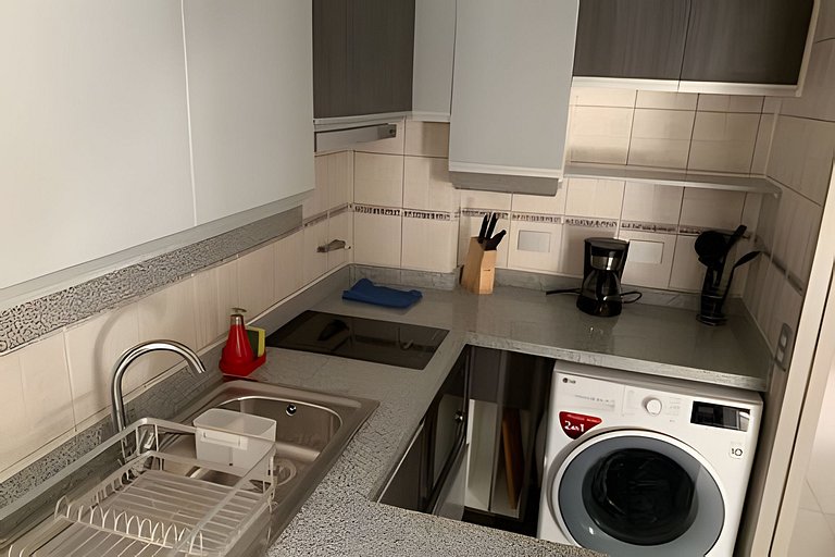 2BR Barrio Tranquilo en Providencia Full Equipo