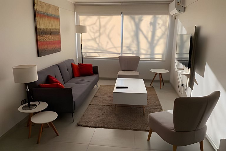 2BR Barrio Tranquilo en Providencia Full Equipo