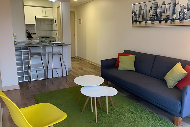 1 Dorm Full Equipo en Barrio Tranquilo Providencia
