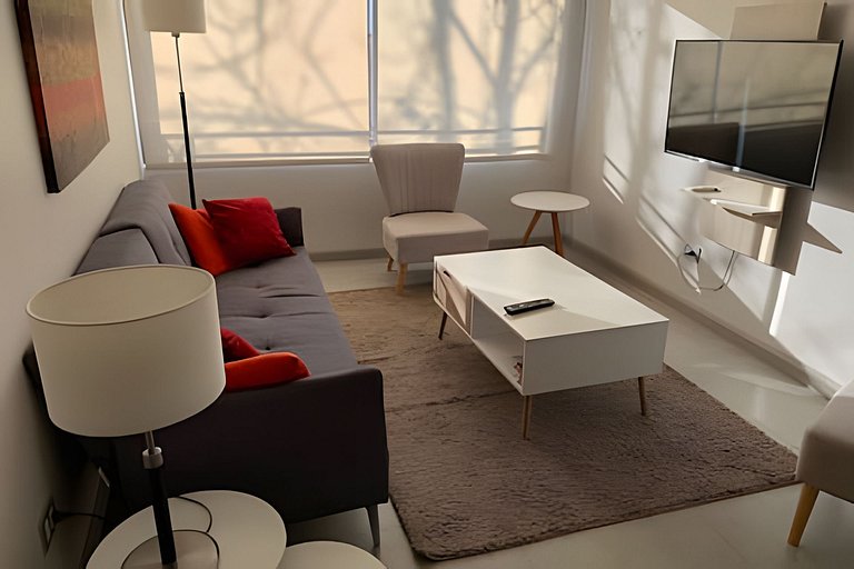 2BR Barrio Tranquilo en Providencia Full Equipo