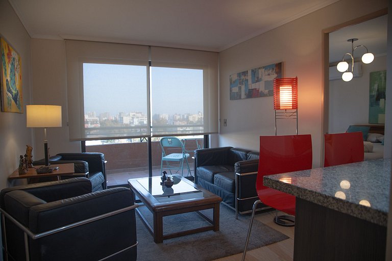 1 BR Suite Doble, Barrio Tranquilo en Providencia