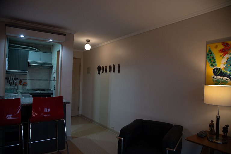 1 BR Suite Doble, Barrio Tranquilo en Providencia